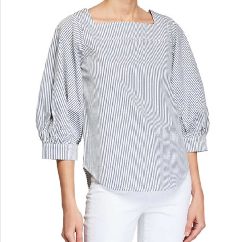CAARA Striped Blouse from Rent the Runway!!
